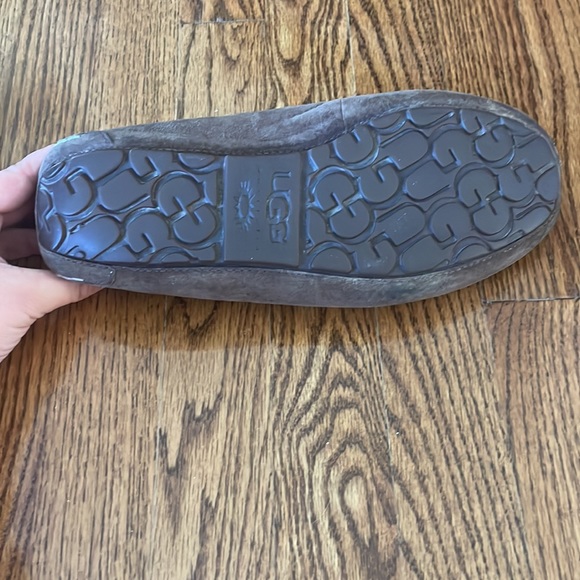 Ugg Ansley moccasin Slipper chocolate brown women’s size 10 sheepskin and suede - Picture 8 of 15